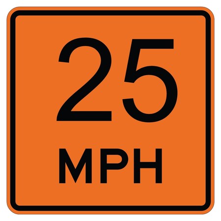 Sign Solutions Usa 24 in Height, 24 in Width, Aluminum, Square DUS08WZO2424W13-1P25